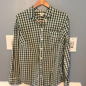J. Crew Forest Green Plaid Men's Shirt